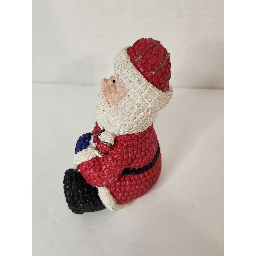 4 Inch Resin Santa Sitting - Picture 2 of 5
